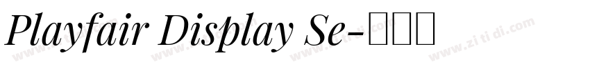 Playfair Display Se字体转换